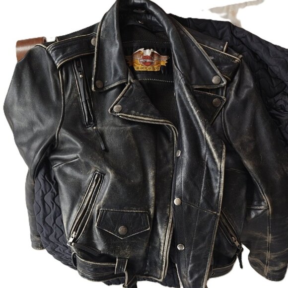 Vintage 90's Harley-Davidson Leather Jacket – Size S - Picture 2 of 5